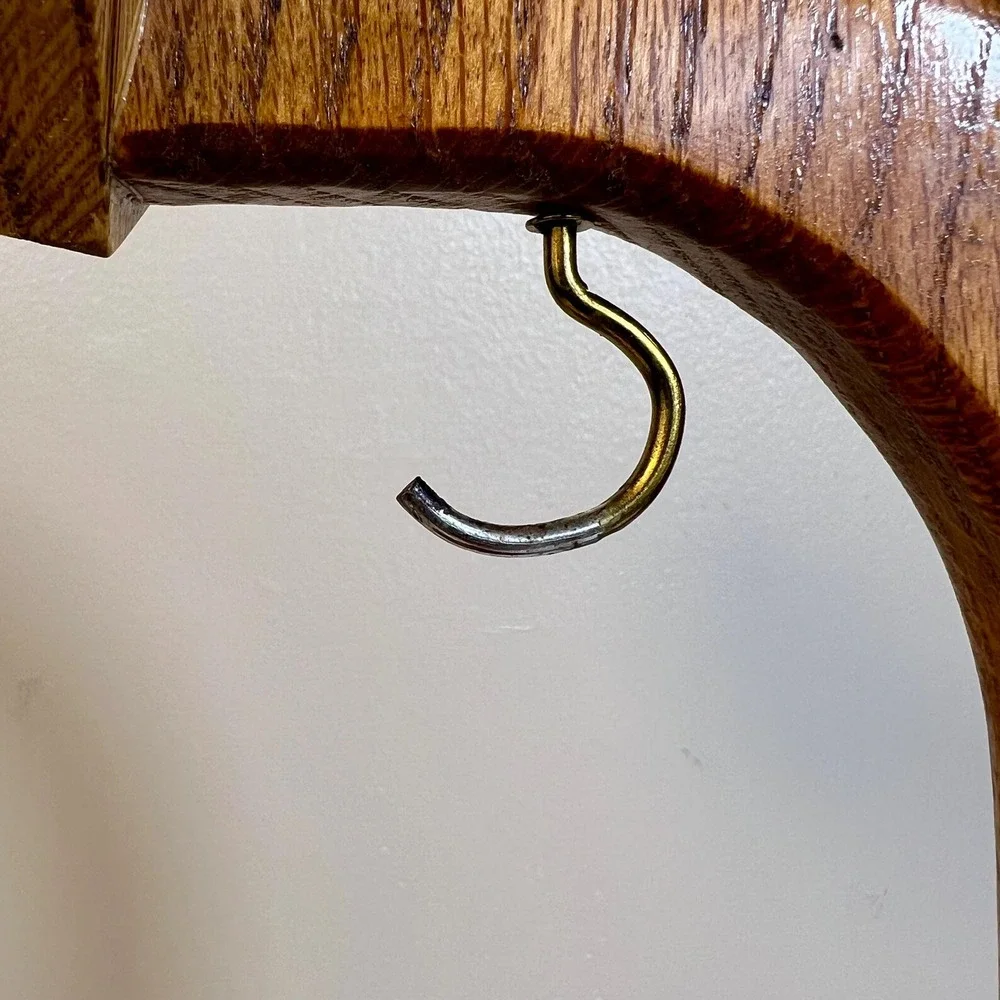 Vintage Hand-Crafted Heart Shaped Wood Banana Hook Holder